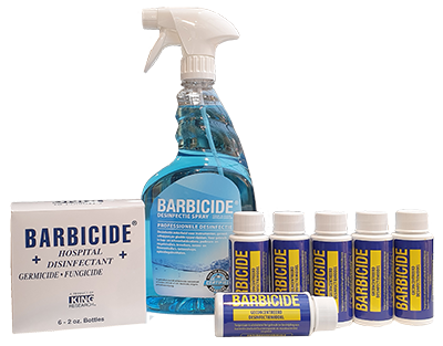 Barbicide Desinfectie Bullets en Spray packshot PoloCosmetics